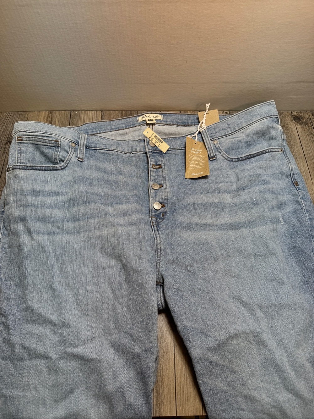 Madewell women’s 9” High Rise Skinny Crop Blue Jeans Size W 37 New Plus Size